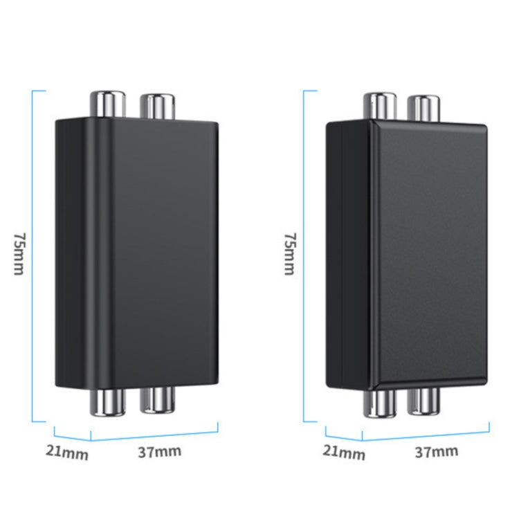 RCA Audio Masse-Schleifen-Isolator Anti-Interferenz Geräuschreduzierer Eliminierung von Stromgeräuschen Bluetooth Empfänger, Quadrat, Ellipse