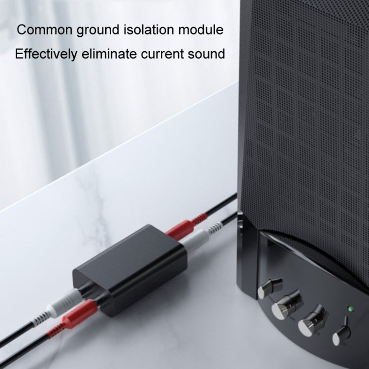RCA Audio Masse-Schleifen-Isolator Anti-Interferenz Geräuschreduzierer Eliminierung von Stromgeräuschen Bluetooth Empfänger, Quadrat, Ellipse