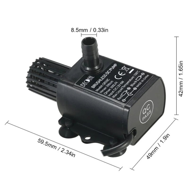 DC12V Micro bürstenlose Kaltwasser-Zirkulationsbrunnenpumpe, QR50C
