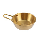 304 Edelstahl Gewürzschale Restaurant Reiswein Snack Servierflasche, 10,5 cm mit Griff Silber, 12 cm mit Griff Silber, 13 cm mit Griff Silber, 14 cm mit Griff Silber, 17 cm mit Griff Silber, 10,5 cm mit Griff Gold, 12 cm mit Griff Gold