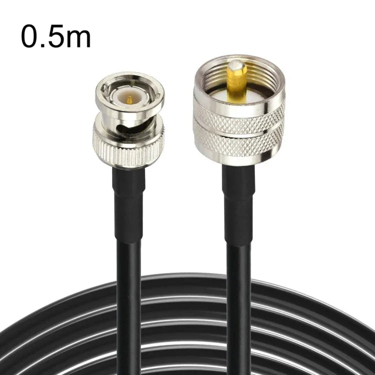 BNC-Stecker auf UHF-Stecker RG58-Adapterkabel, 0,5 m, 1 m, 2 m, 3 m, 5 m, 8 m, 10 m