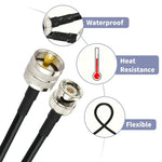 BNC-Stecker auf UHF-Stecker RG58-Adapterkabel, 0,5 m, 1 m, 2 m, 3 m, 5 m, 8 m, 10 m