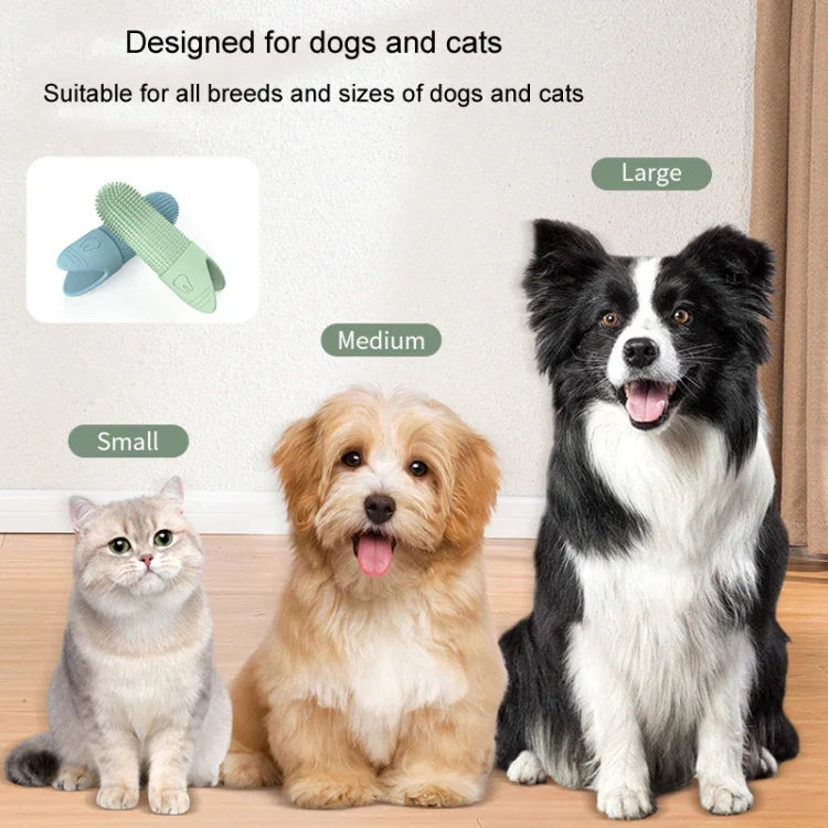 Fingerzahnbürste für Haustiere, Katzen und Hunde, Silikonzahnbürste, Zahnreinigungs- und Pflegewerkzeug für Haustiere