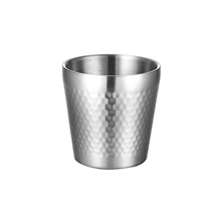 304 Edelstahl Hammerbecher, doppelwandig, verdickt, Restaurant-Teetassen, 175 ml, 260 ml, 300 ml, 350 ml, 450 ml