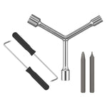 Kessel-Waschmaschinen-Demontage-Reinigungs-Reparaturwerkzeuge Multifunktionaler Schraubendreher Dreizack-Schlüssel, 5-teilig/Set