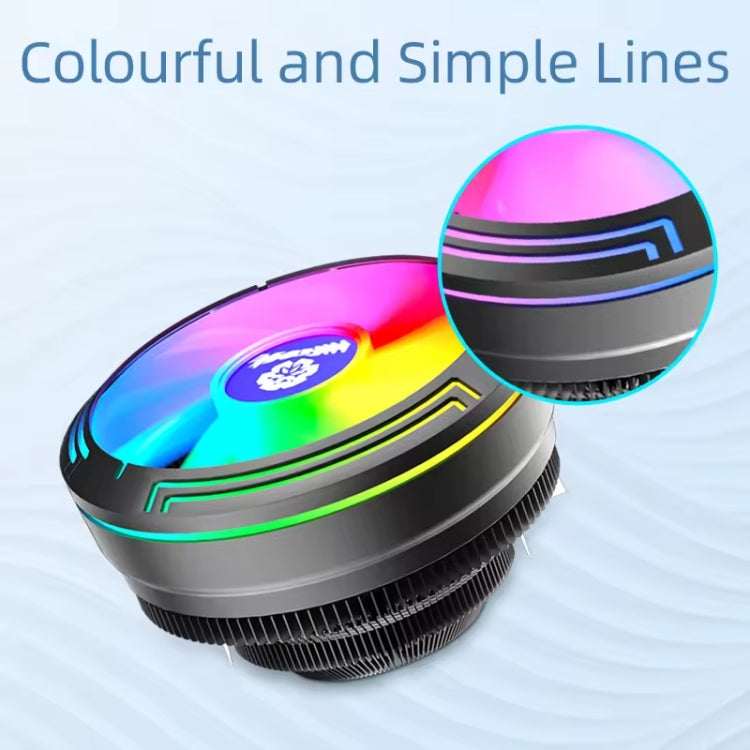 LED Bunte Licht 4-Pin Kühler Desktop CPU Kühlventilator, Ice Blade W120