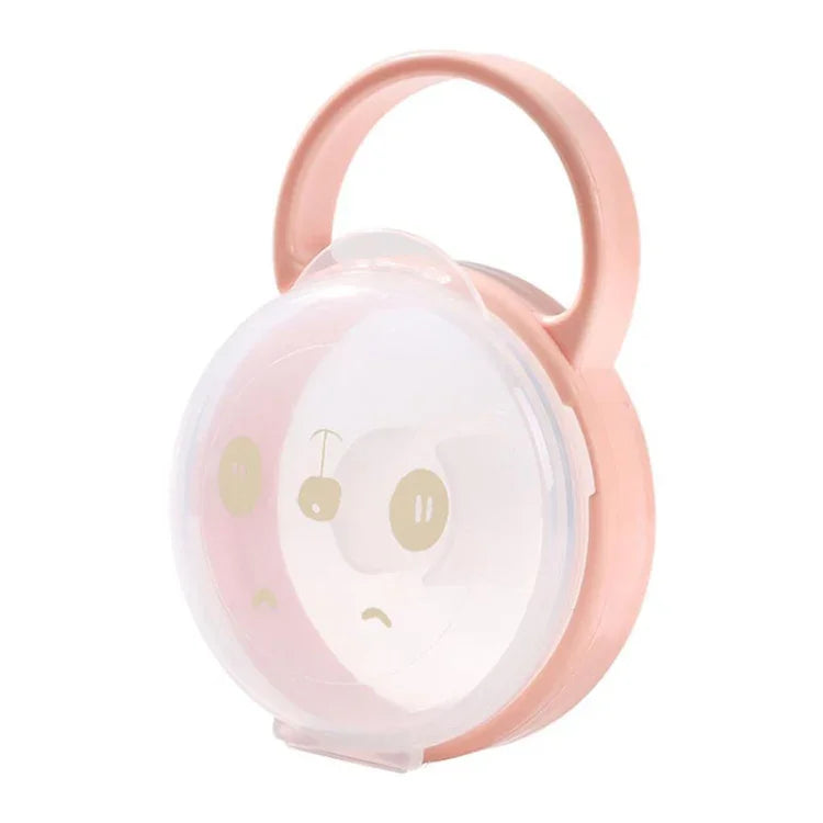 Baby Cartoon Panda Schnuller-Aufbewahrungsbox Tragbare Schnuller Transparente Staubbox