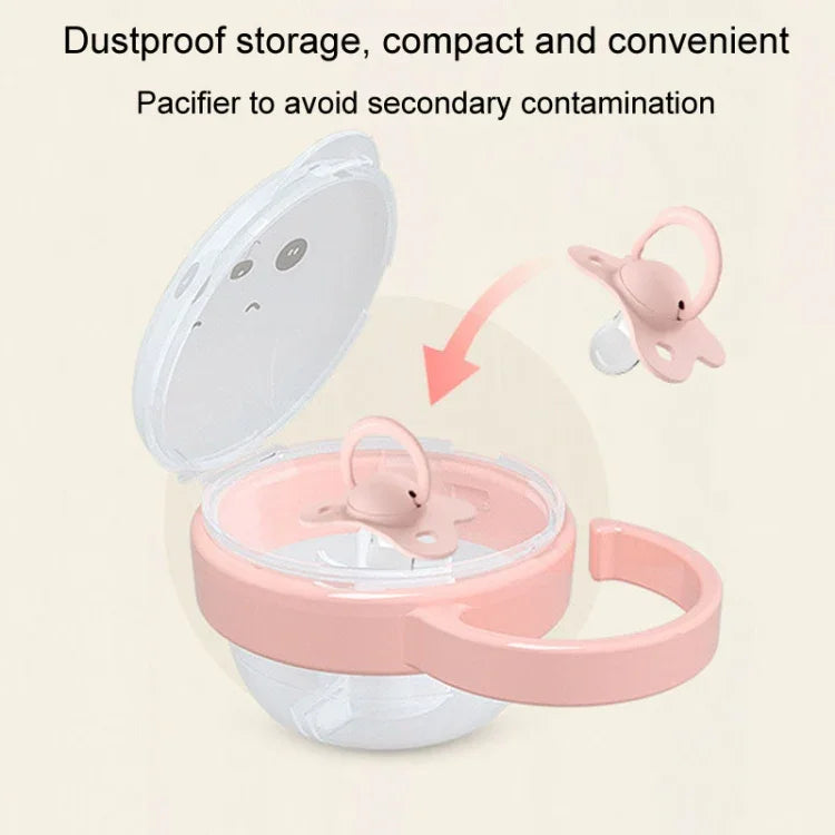 Baby Cartoon Panda Schnuller-Aufbewahrungsbox Tragbare Schnuller Transparente Staubbox