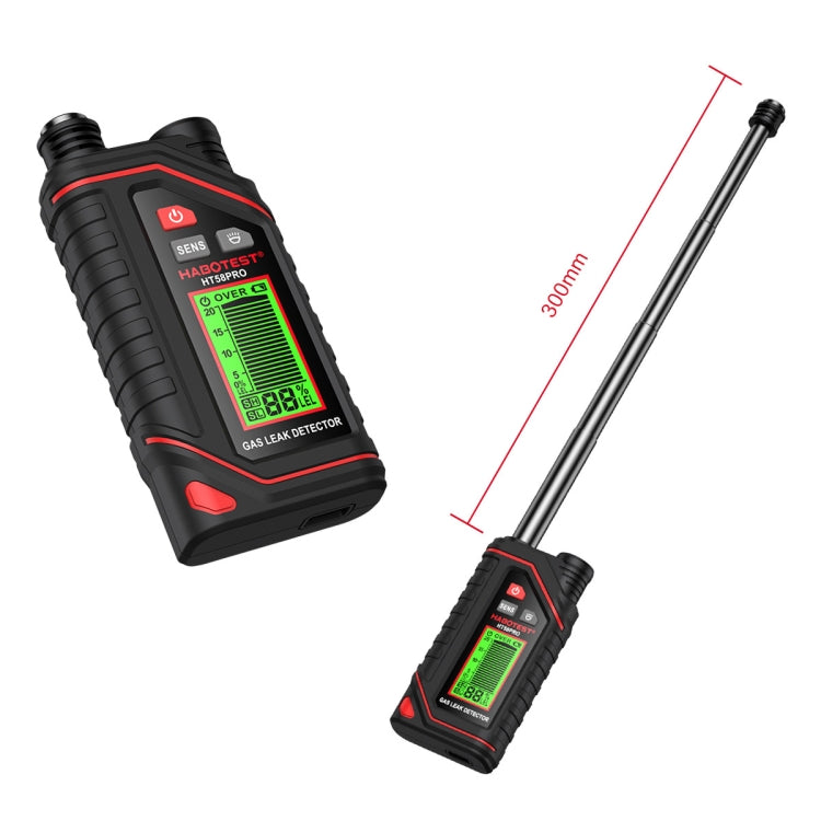 HABOTEST Tragbarer Wiederaufladbarer Gasmelder, HT629