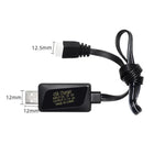 11,1 V 2 A 3S Lithium-Akku-USB-Ladegerät mit Leuchte, 4-poliger Stecker
