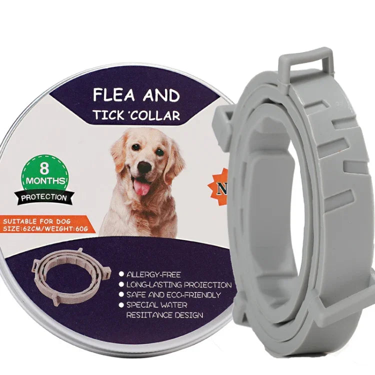 Floh- und Zeckenhalsband für Hunde und Katzen mit Aluminiumetui, 72 cm Grau, 72 cm Orange, 72 cm Blau, 38 cm Orange, 38 cm Rosa, 38 cm Blau
