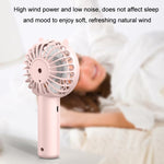 Mini USB Handventilator Wiederaufladbar Tragbar Desktop Telefonhalter