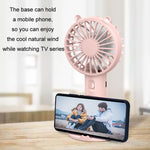 Mini USB Handventilator Wiederaufladbar Tragbar Desktop Telefonhalter