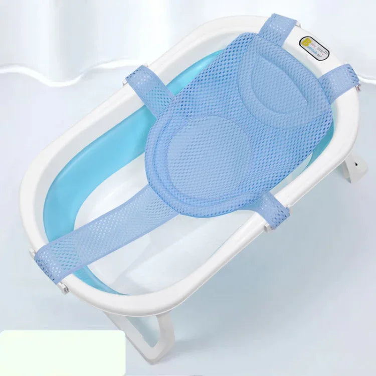 Baby-Badewannen-Bade-Stütznetzständer Neugeborenen-Anti-Rutsch-Hängematte, 5 Schnallen Blau, 5 Schnallen Rosa, 5 Schnallen Grün, T-Typ Blau, T-Typ Rosa, T-Typ Grün