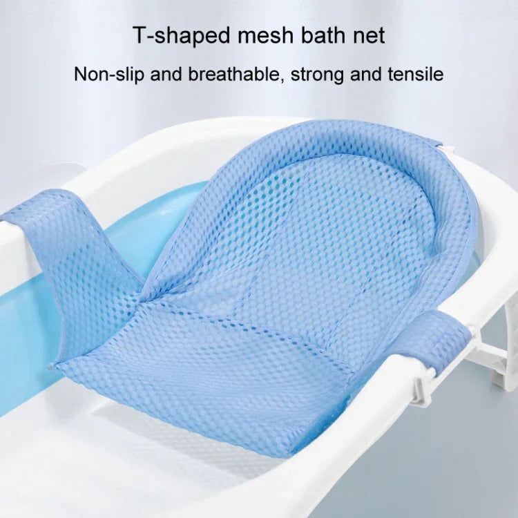 Baby-Badewannen-Bade-Stütznetzständer Neugeborenen-Anti-Rutsch-Hängematte, 5 Schnallen Blau, 5 Schnallen Rosa, 5 Schnallen Grün, T-Typ Blau, T-Typ Rosa, T-Typ Grün