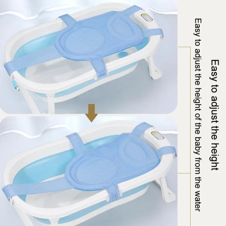Baby-Badewannen-Bade-Stütznetzständer Neugeborenen-Anti-Rutsch-Hängematte, 5 Schnallen Blau, 5 Schnallen Rosa, 5 Schnallen Grün, T-Typ Blau, T-Typ Rosa, T-Typ Grün