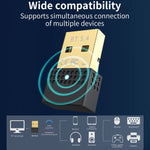 USB Bluetooth 5.4 Adapter Sender Empfänger Bluetooth Audio PC Adapter, Bluetooth 5.4