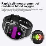 F200 Smartwatch mit EKG-Funktion, Blutzuckermessung, 1,55-Zoll-Runddisplay, erhältlich in: Schwarz (Silikon), Schwarz (Leder), Schwarz-Braun (Leder), Schwarz (Milan), Schwarz (3-Perlen-Edelstahl), Schwarz (Bambus), Schwarz-Grau (Silikon)