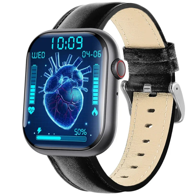 F70 Smartwatch mit 2,1-Zoll-Bildschirm, Blutzucker-/Blutsauerstoffmessung, SOS-Alarm und über 100 Sportmodi