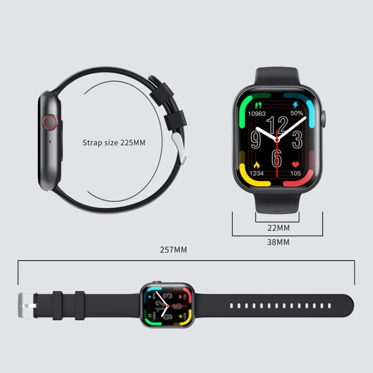 F70 Smartwatch mit 2,1-Zoll-Bildschirm, Blutzucker-/Blutsauerstoffmessung, SOS-Alarm und über 100 Sportmodi