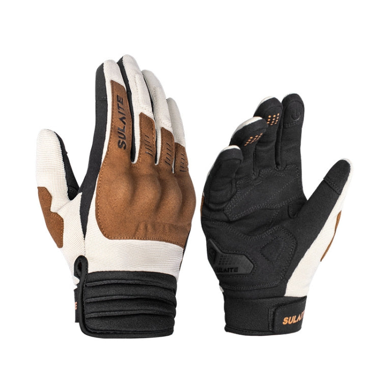 SULAITE Motorradfahren Atmungsaktive Leitfähige Touchscreen Vollfingerhandschuhe, M, L, XL, XXL