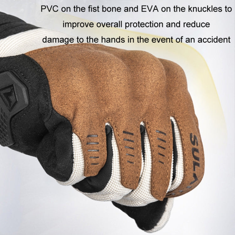 SULAITE Motorradfahren Atmungsaktive Leitfähige Touchscreen Vollfingerhandschuhe, M, L, XL, XXL