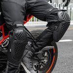 SULAITE Cycling Honeycomb Breathable Heat Dissipation Motorcycle Adjustable Protective Gear, 2pcs /Set Knee Pads, 2pcs /Set Elbow Pads, 4pcs /Set Knee Elbow Pads