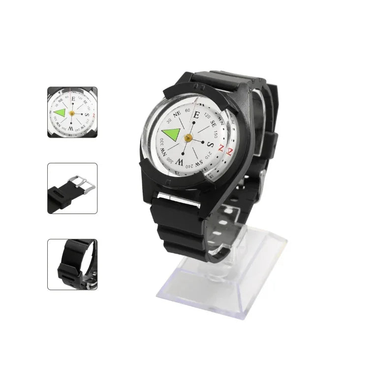 Silikonarmband Wasserdichter tragbarer Outdoor-Kompass im Armbanduhr-Stil, P304