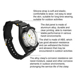 Silikonarmband Wasserdichter tragbarer Outdoor-Kompass im Armbanduhr-Stil, P304