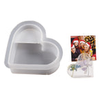 2 Stück Visitenkartenhalter Fotoclipform DIY Kristallkleber Harzform, Halbkreis 003, Blume 004, Herzform 001, Sechseck 002, Wolken 005, Regenbogen 006