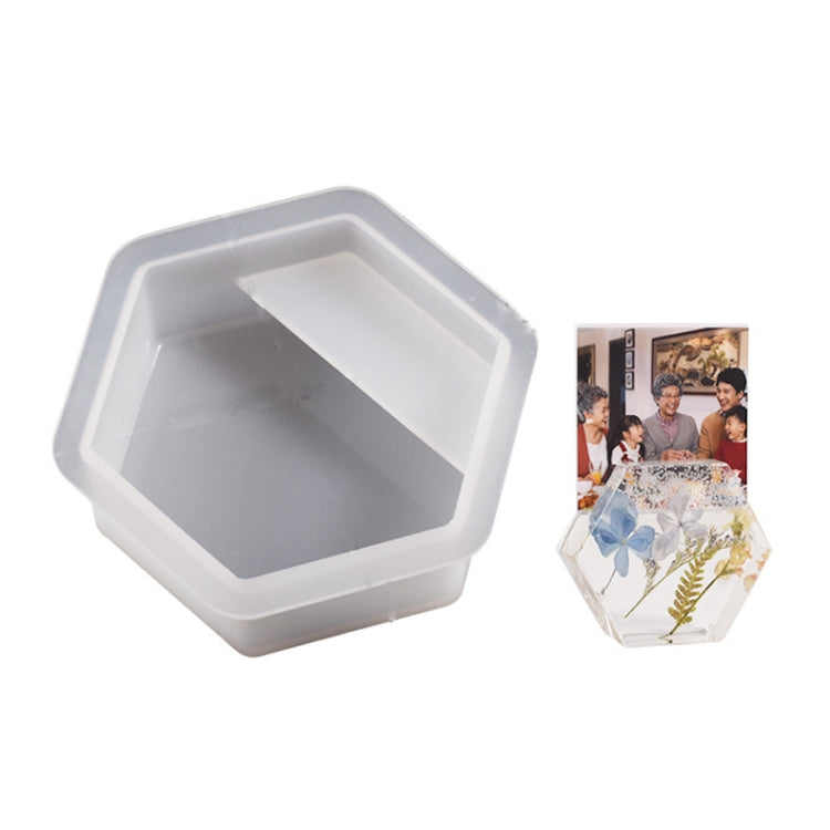 2 Stück Visitenkartenhalter Fotoclipform DIY Kristallkleber Harzform, Halbkreis 003, Blume 004, Herzform 001, Sechseck 002, Wolken 005, Regenbogen 006
