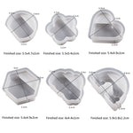 2 Stück Visitenkartenhalter Fotoclipform DIY Kristallkleber Harzform, Halbkreis 003, Blume 004, Herzform 001, Sechseck 002, Wolken 005, Regenbogen 006
