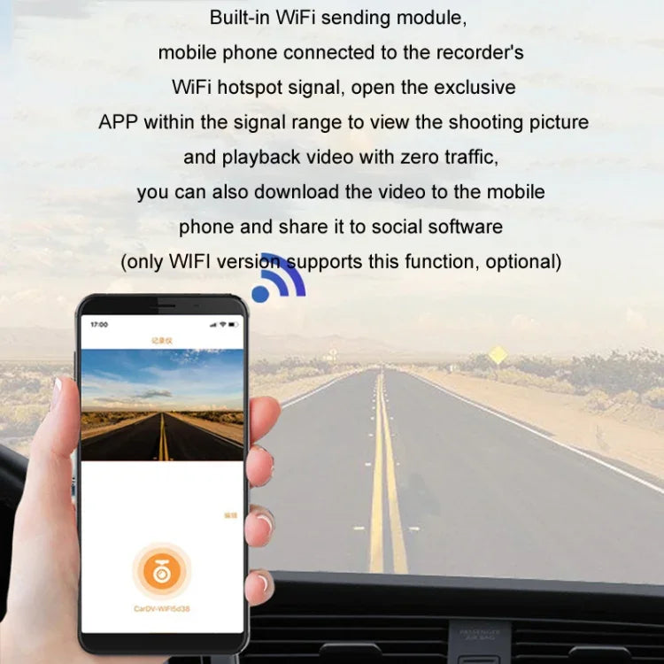 Android ADAS HD Nachtsicht 1080P USB Fahrrekorder, Einzellinse, Doppellinse, Einzellinse WIFI Version