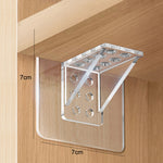 4 Stücke Trennwandhalterung Ohne Stanzen Rechtwinklige Laminatablage Kleiderschrank Trennwandbefestigungshalter, 7x7cm, 7x15cm