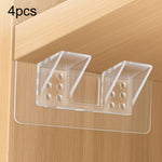 4 Stücke Trennwandhalterung Ohne Stanzen Rechtwinklige Laminatablage Kleiderschrank Trennwandbefestigungshalter, 7x7cm, 7x15cm