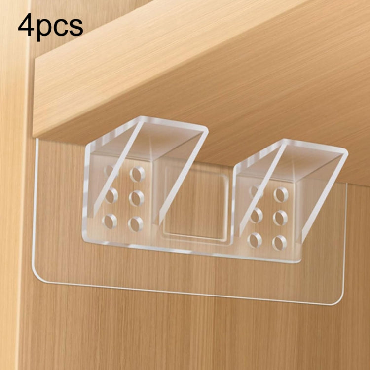 4 Stücke Trennwandhalterung Ohne Stanzen Rechtwinklige Laminatablage Kleiderschrank Trennwandbefestigungshalter, 7x7cm, 7x15cm