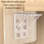 4 Stücke Trennwandhalterung Ohne Stanzen Rechtwinklige Laminatablage Kleiderschrank Trennwandbefestigungshalter, 7x7cm, 7x15cm