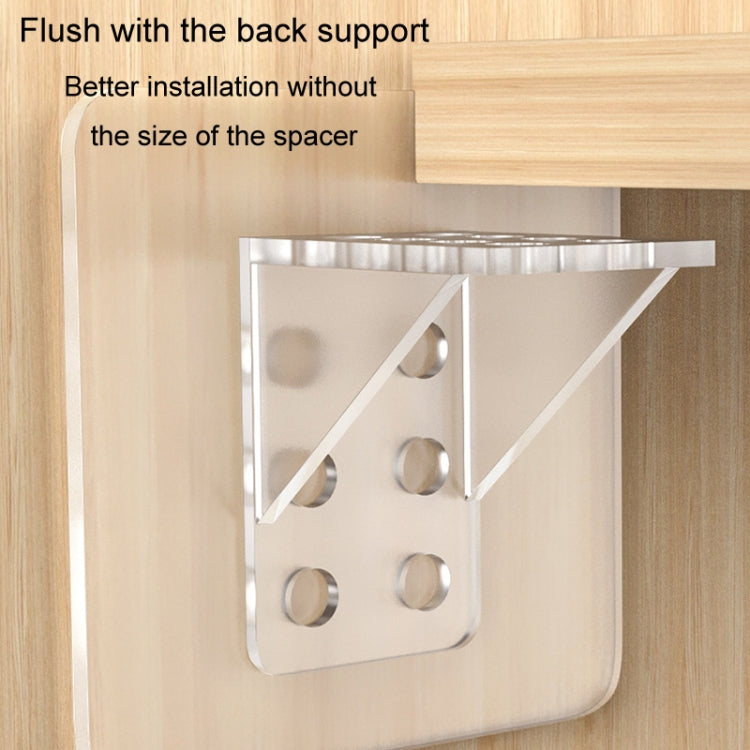 4 Stücke Trennwandhalterung Ohne Stanzen Rechtwinklige Laminatablage Kleiderschrank Trennwandbefestigungshalter, 7x7cm, 7x15cm