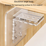 4 Stücke Trennwandhalterung Ohne Stanzen Rechtwinklige Laminatablage Kleiderschrank Trennwandbefestigungshalter, 7x7cm, 7x15cm
