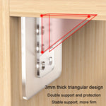 4 Stücke Trennwandhalterung Ohne Stanzen Rechtwinklige Laminatablage Kleiderschrank Trennwandbefestigungshalter, 7x7cm, 7x15cm