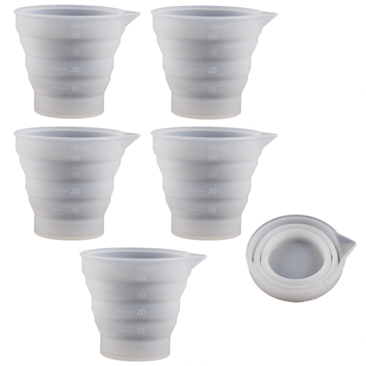 Faltbarer DIY Epoxidharz Messbecher Silikonform Kerzen-Gips-Kleber-Mischbecher, 5 Stück 50 ml, 5 Stück 100 ml, 2 Stück 250 ml, 2 Stück 500 ml