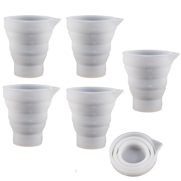 Faltbarer DIY Epoxidharz Messbecher Silikonform Kerzen-Gips-Kleber-Mischbecher, 5 Stück 50 ml, 5 Stück 100 ml, 2 Stück 250 ml, 2 Stück 500 ml