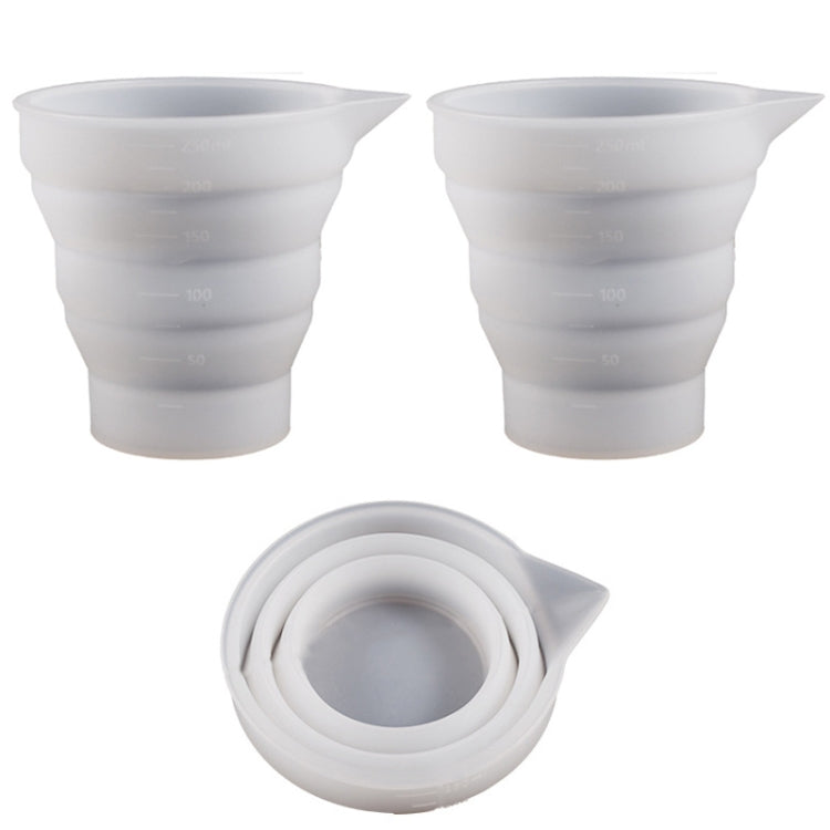 Faltbarer DIY Epoxidharz Messbecher Silikonform Kerzen-Gips-Kleber-Mischbecher, 5 Stück 50 ml, 5 Stück 100 ml, 2 Stück 250 ml, 2 Stück 500 ml