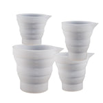 Faltbarer DIY Epoxidharz Messbecher Silikonform Kerzen-Gips-Kleber-Mischbecher, 5 Stück 50 ml, 5 Stück 100 ml, 2 Stück 250 ml, 2 Stück 500 ml