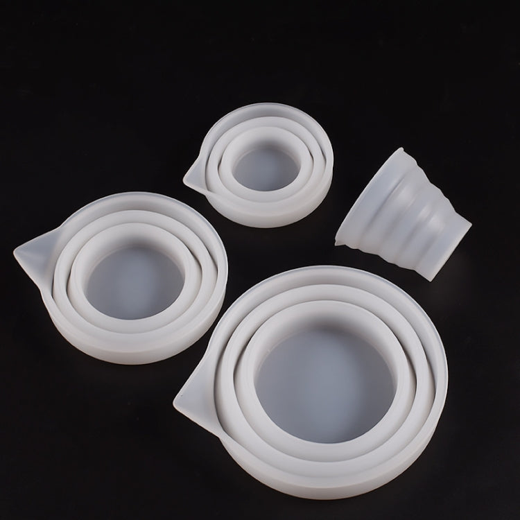 Faltbarer DIY Epoxidharz Messbecher Silikonform Kerzen-Gips-Kleber-Mischbecher, 5 Stück 50 ml, 5 Stück 100 ml, 2 Stück 250 ml, 2 Stück 500 ml