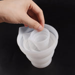 Faltbarer DIY Epoxidharz Messbecher Silikonform Kerzen-Gips-Kleber-Mischbecher, 5 Stück 50 ml, 5 Stück 100 ml, 2 Stück 250 ml, 2 Stück 500 ml