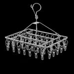Quadratischer Socken-Wäscheständer aus Edelstahl, multifunktional, winddicht, 24x30cm 20 Clips, 35x27cm 30 Clips, 35x27cm 40 Clips, 40x30cm 40 Clips, 40x25cm 50 Clips, 40x25cm 60 Clips