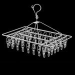 Quadratischer Socken-Wäscheständer aus Edelstahl, multifunktional, winddicht, 24x30cm 20 Clips, 35x27cm 30 Clips, 35x27cm 40 Clips, 40x30cm 40 Clips, 40x25cm 50 Clips, 40x25cm 60 Clips