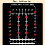 Quadratischer Socken-Wäscheständer aus Edelstahl, multifunktional, winddicht, 24x30cm 20 Clips, 35x27cm 30 Clips, 35x27cm 40 Clips, 40x30cm 40 Clips, 40x25cm 50 Clips, 40x25cm 60 Clips