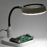 Desktop mit 21 LED Lichtern 10X HD Lesereparatur Metallschlauchlupe, EU Stecker, US Stecker